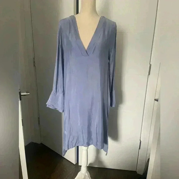 Zara Cupra Shift A-Line Dress in Periwinkle Blue - Picture 1 of 6